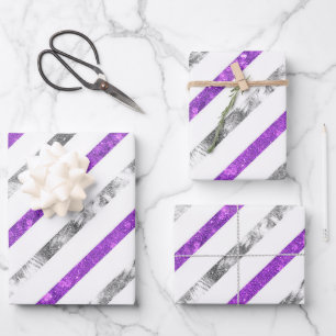 Create Your Own Texturized Stripes Wrapping Paper Sheets