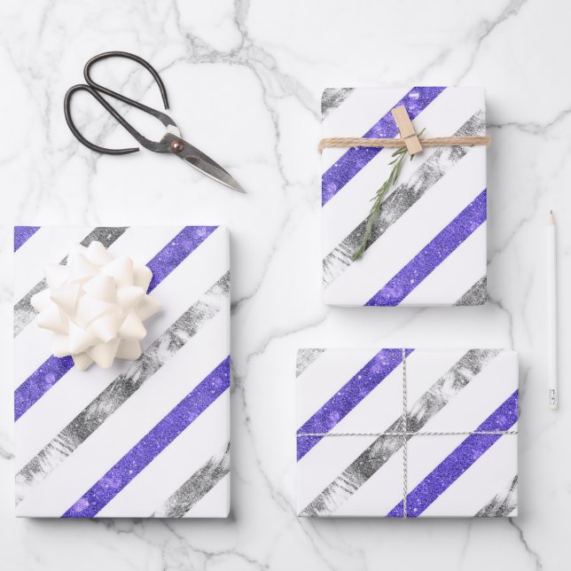 Create Your Own Texturized Stripes Wrapping Paper Sheets (Front)