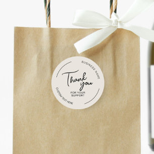 Create Your Own Thank You Business Classic Round Sticker