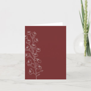 Create Your Own thank you card, burgundy