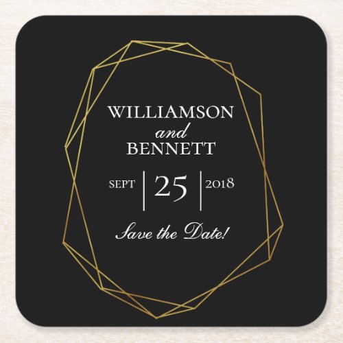 Create your own thank you coaster save the date square paper coaster