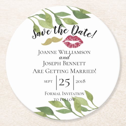 Create your own thank you coaster wedding day leaf