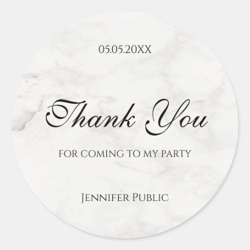 Create Your Own Thank You Hand Script Template Classic Round Sticker