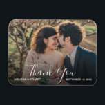 Create your own Thank you Wedding photo Magnet<br><div class="desc">Create your own photo Thank you Wedding magnet.
Send this very personal Thank You card to all your wedding guests.
Add your own photo and text,  your names and date.</div>