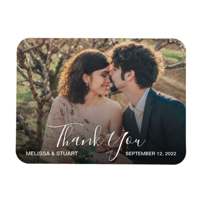 Create your own Thank you Wedding photo Magnet (Horizontal)