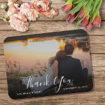 Create your own Thank you Wedding photo Magnet<br><div class="desc">Create your own photo Thank you Wedding magnet.
Send this very personal Thank You card to all your wedding guests.
Add your own photo and text,  your names and date.</div>