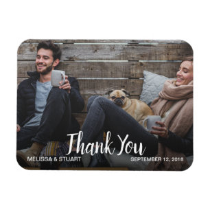 Create your own Thank you Wedding photo Magnet