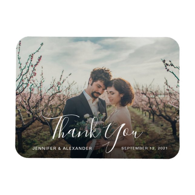 Create your own Thank you Wedding photo Magnet (Horizontal)