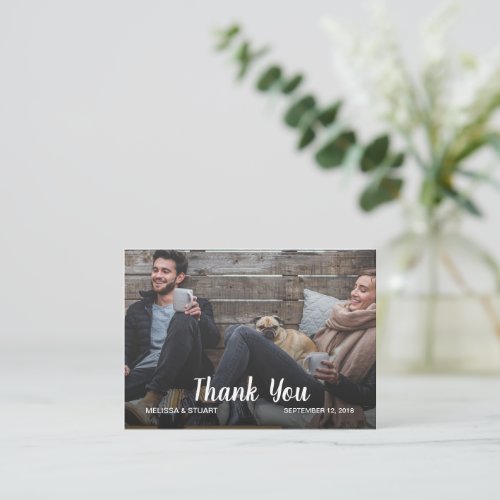 Create your own Thank you Wedding photo Note Card