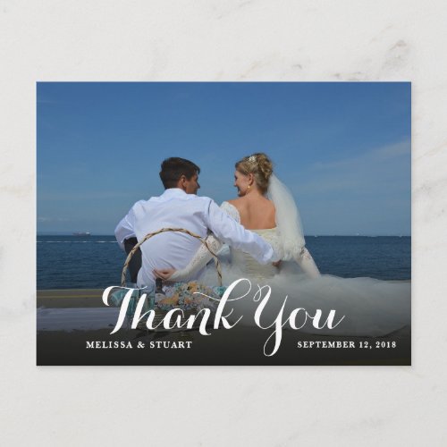 Create your own Thank You wedding photo Postcard