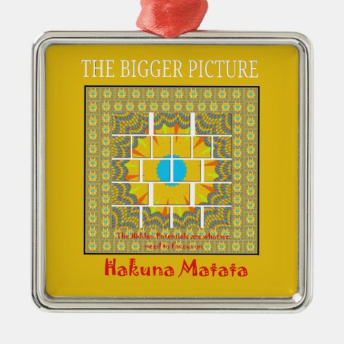 Create Your Own the colorful bigger picture Metal Ornament