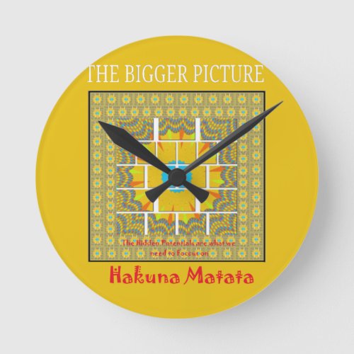 Create Your Own the colorful bigger picture Round Clock