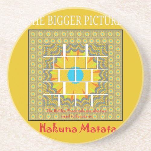 Create Your Own the colorful bigger picture Sandstone Coaster