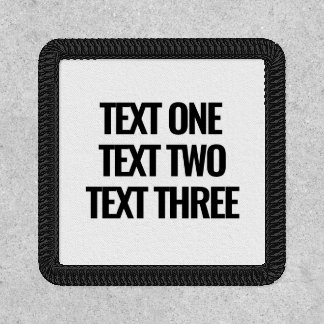 Create Your Own Three Line Custom Text Patch