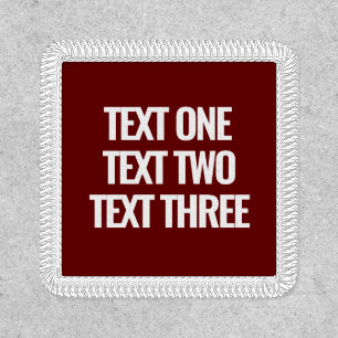 Create Your Own Three Line Custom Text Patch