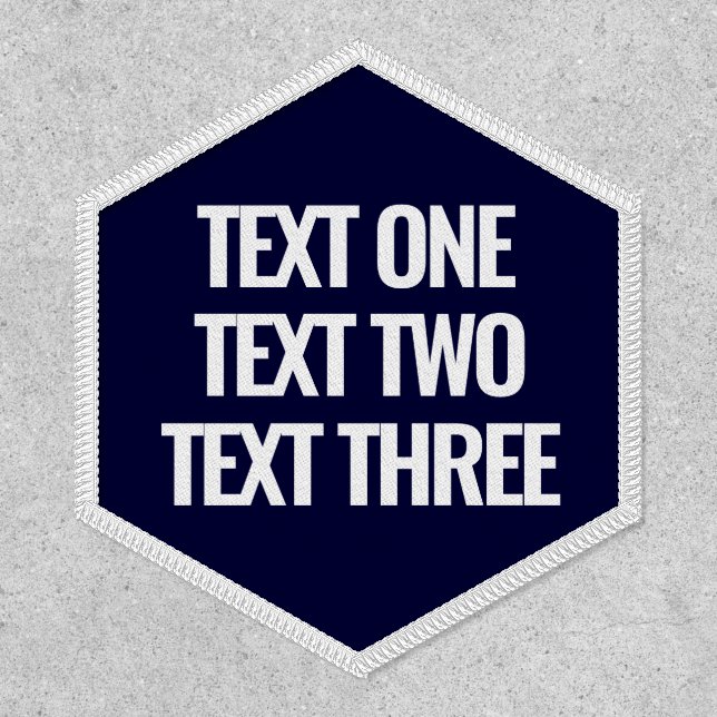 Create Your Own Three Line Custom Text Patch (Front)