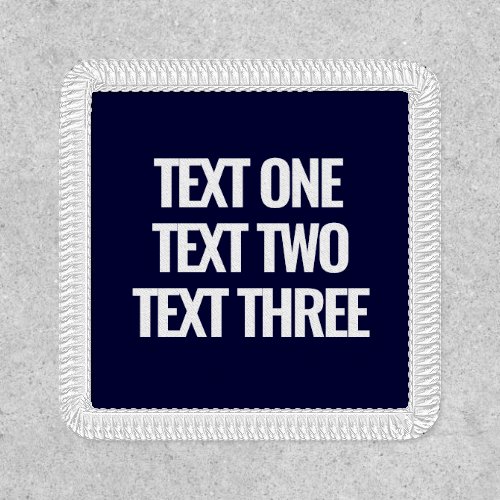 Create Your Own Three Line Custom Text Patch