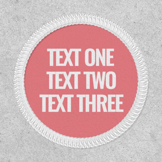 Create Your Own Three Line Custom Text Patch (Front)