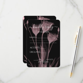 Create Your Own - Three X-Ray Flowers RSVP Card