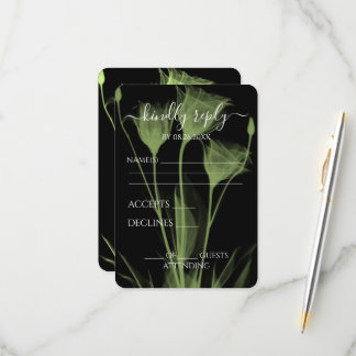 Create Your Own - Three X-Ray Flowers RSVP Card