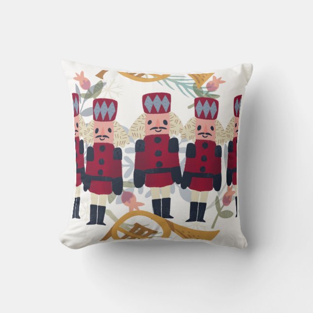 Create Your Own Tin Soldiers & French Horns Throw Pillow (Front)