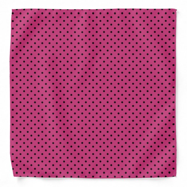 Create Your Own Tiny Black Polka Dot Bandana (Front)
