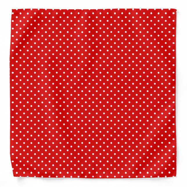Create Your Own Tiny White Polka Dot Bandana (Front)