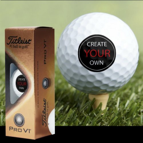 Create Your Own Titleist Pro V1 _ branded  Custom Golf Balls