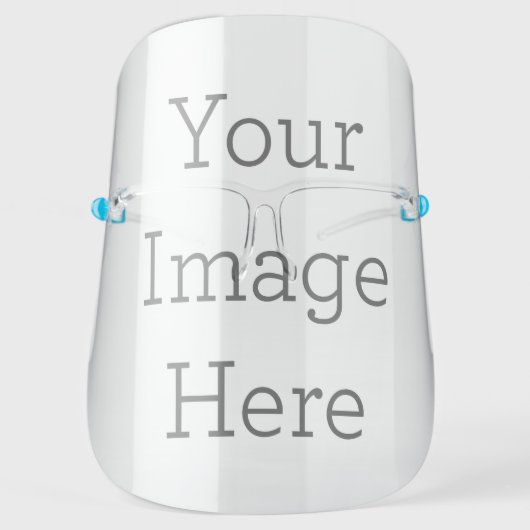 Partial Transparent Design: No Underbase, Adult Face Shield (Front)