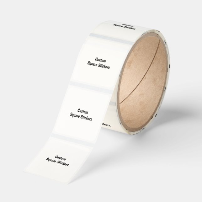 Create Your Own Transparent Square Sticker Roll (Roll)