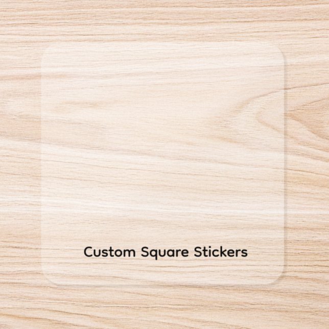 Create Your Own Transparent Square Sticker Roll (Single)
