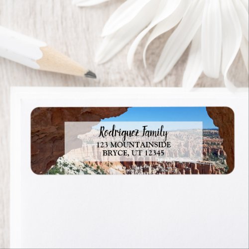 Create your own travel photo return address label