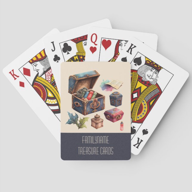 Create Your Own Treasured Memories Treasure Box Poker Cards (Back)
