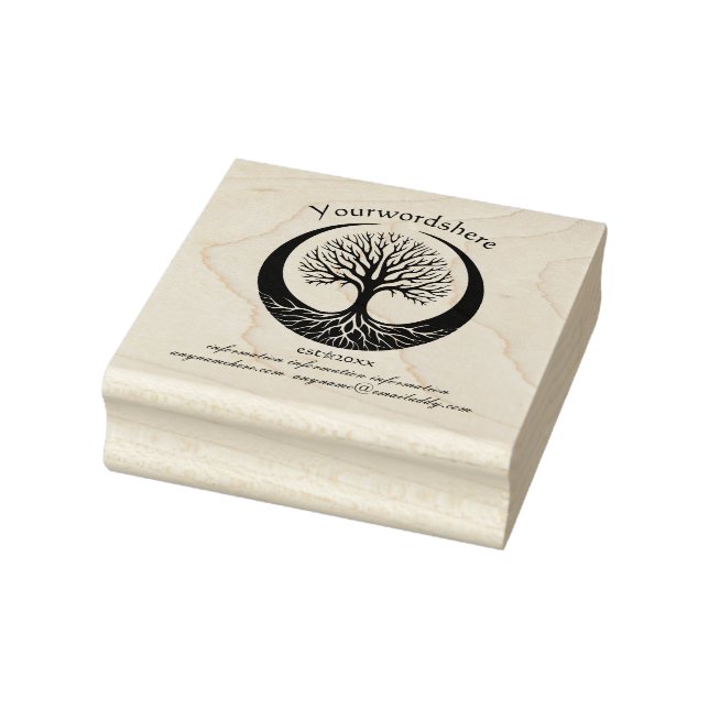 Create Your Own Tree of Life Emblem Logo Rubber Stamp (Stamp)