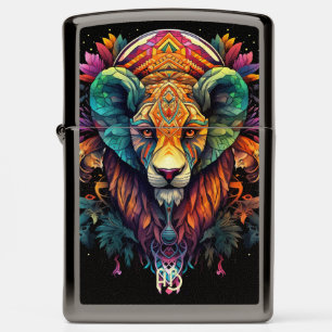 Create Your Own Tribal Fantasy Wild Cat Zippo Lighter