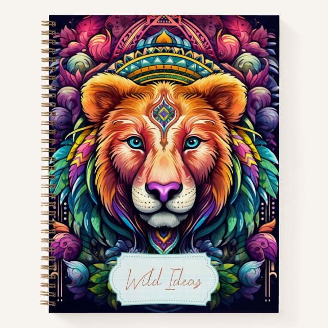 Create Your Own Tribal Lioness Notebook (Front)