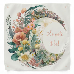 Create Your Own Tropical Floral Crescent Moon Bandana