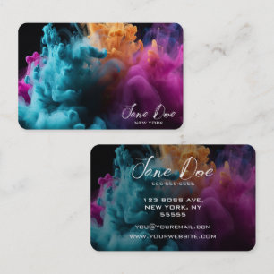 Create Your Own Turquoise Color Clouds Business Card