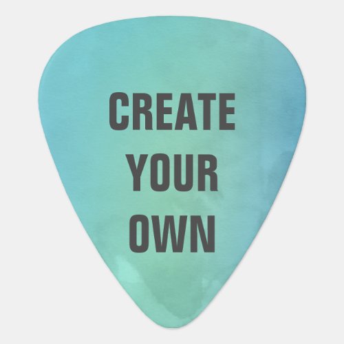 Create Your Own Turquoise Watercolor Painting Guitar Pick
