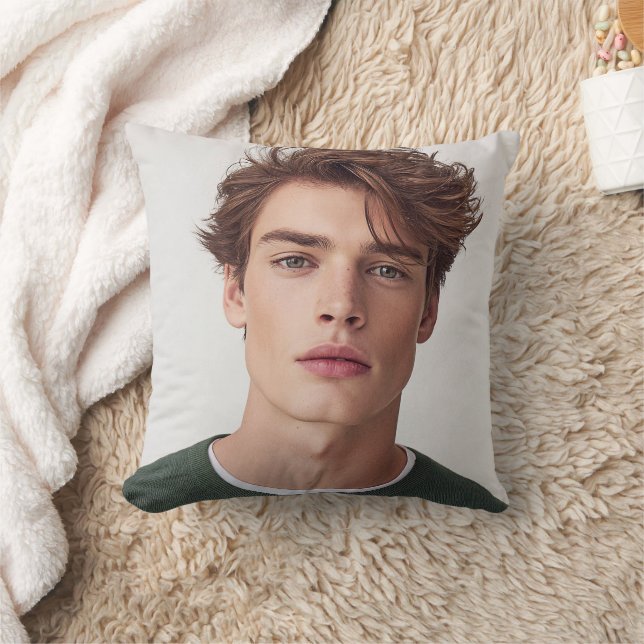 Create your Own Tw0 Photo Custom 2 Picture Throw Pillow (Blanket)