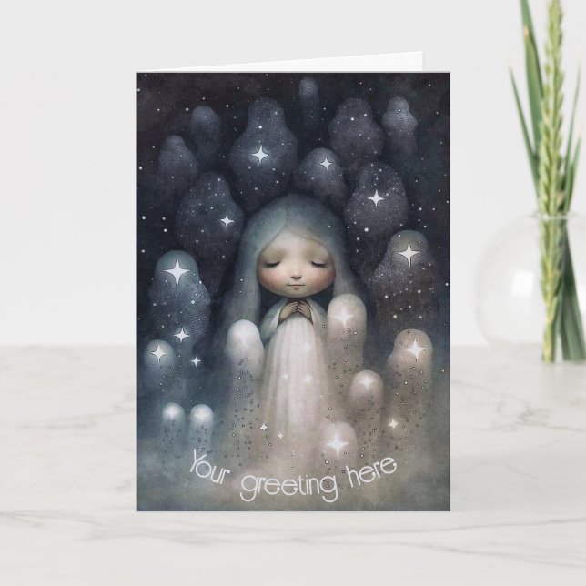 Create Your Own Twinkling Star Fairy Holiday Card (Front)