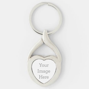 Create Your Own Twisted Heart Metal Keychain by zazzle_templates at Zazzle