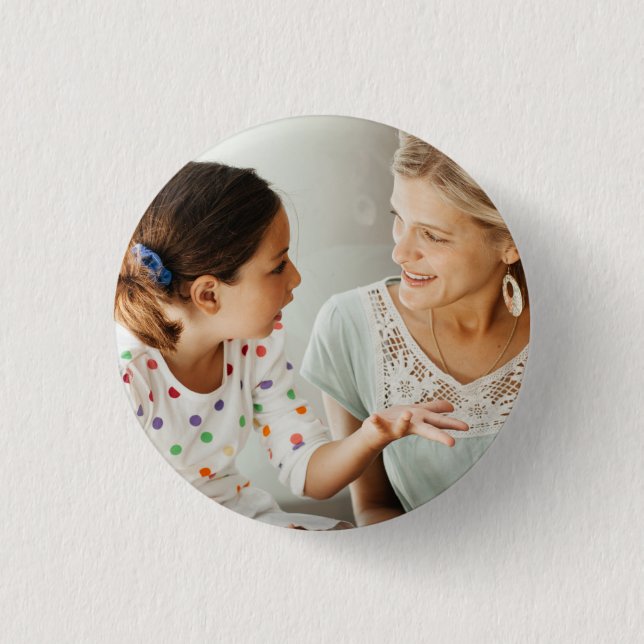 Create Your Own Two Photo Custom Pic DIY Button (Front)