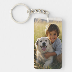 Create Your Own Two Photo Family Keychain