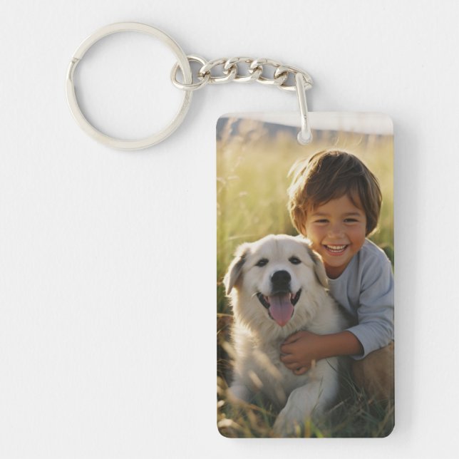 Create Your Own Two Photo Family Keychain (Front)