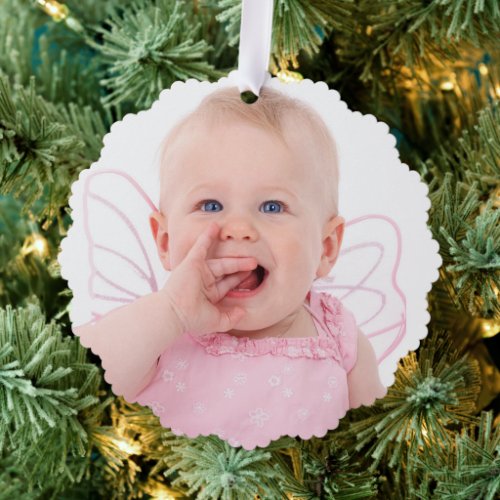 Create Your Own Two_sided Photo Ornament Card