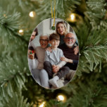 Create Your Own Two-sided Photos  Ceramic Ornament