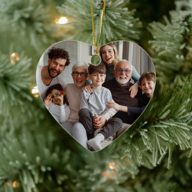 Create Your Own Two-sided Photos  Ceramic Ornament (Tree)