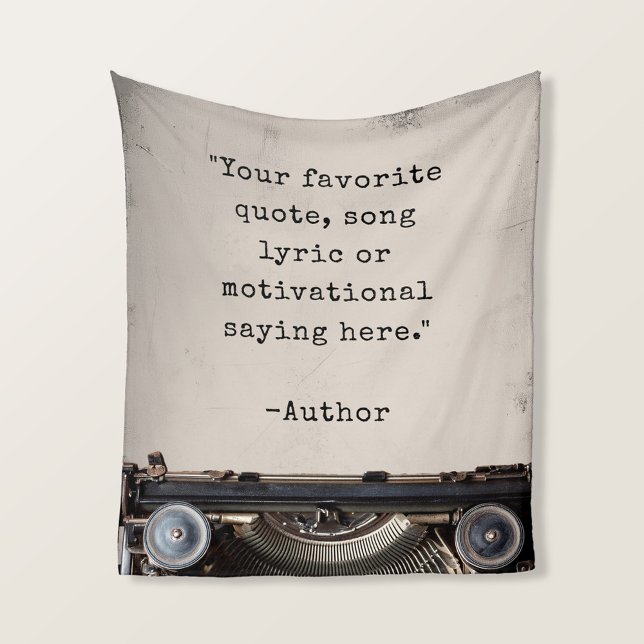 Create Your Own Typewriter Custom Quote Fleece Blanket (Creator Uploaded)