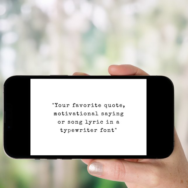 Create Your Own Typewriter Quote Poster (Front Digital)